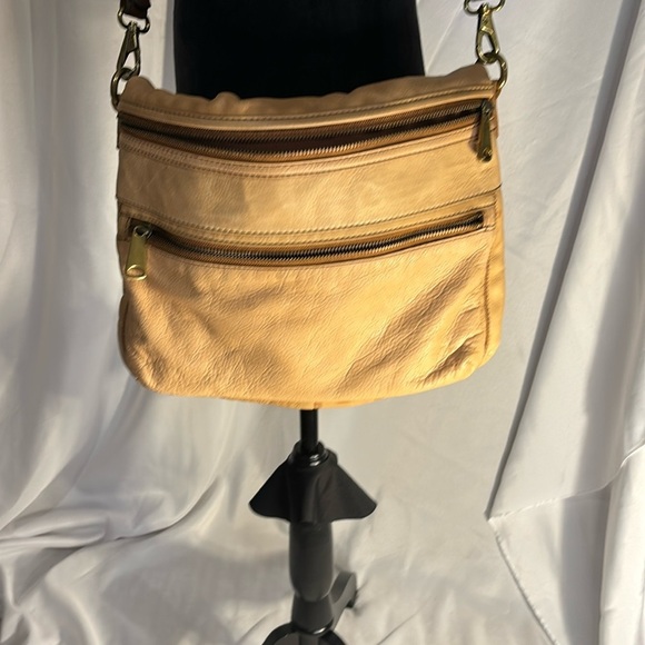 Fossil Leather Messenger Tote Crossbody NWT - Picture 6 of 15